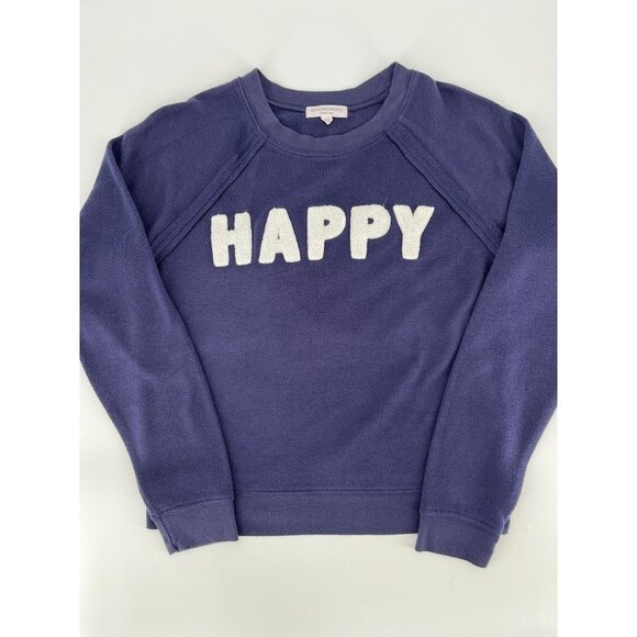 Grayson Threads Ladies Navy Blue Lightweight Sweatshirt XS Happy - Picture 8 of 9